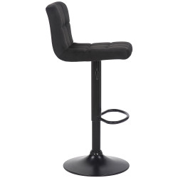 Lot de 2 tabourets de bar en velours Feni noir