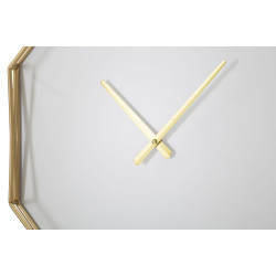 HORLOGE MURALE OCTOGONALE DOREE CM 56X6,5X56