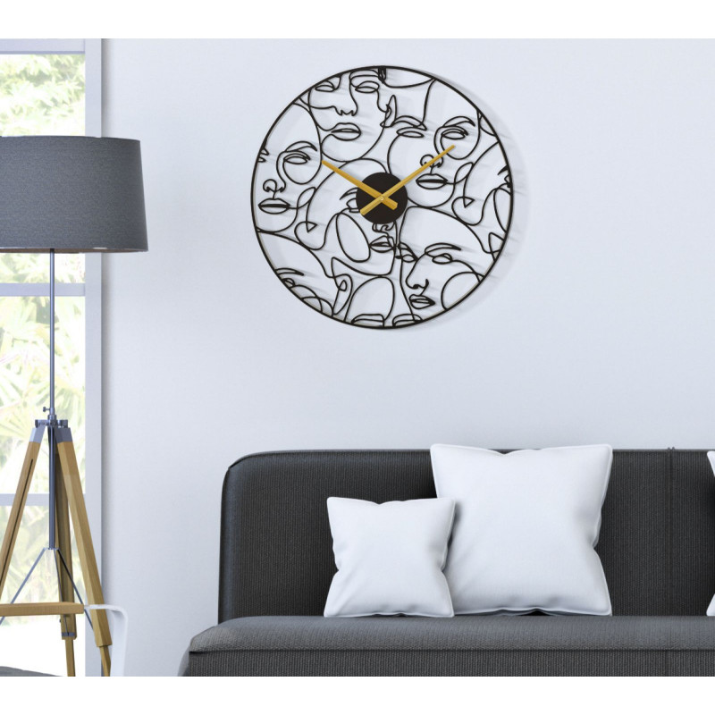 HORLOGE MURALE À VISAGES CM Ø50X3,5