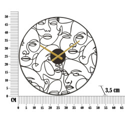 HORLOGE MURALE À VISAGES CM Ø50X3,5