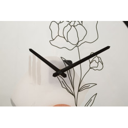 HORLOGE MURALE FLEUR -A- CM Ø 40X3,5