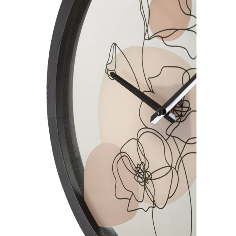 HORLOGE MURALE FLEUR -B- CM Ø 40X3,5