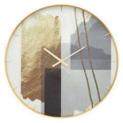 HORLOGE À MOTIF EN VERRE CM...