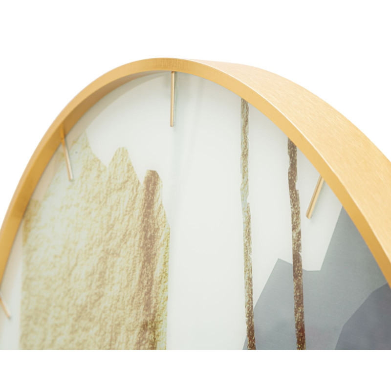HORLOGE À MOTIF EN VERRE CM Ø 80X5