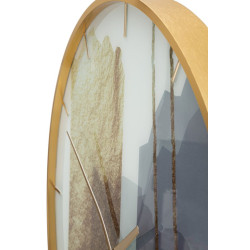 HORLOGE À MOTIF EN VERRE CM Ø 60X5