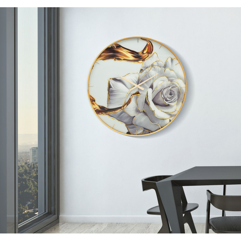 MONTRE ROSE EN VERRE CM Ø 80X5
