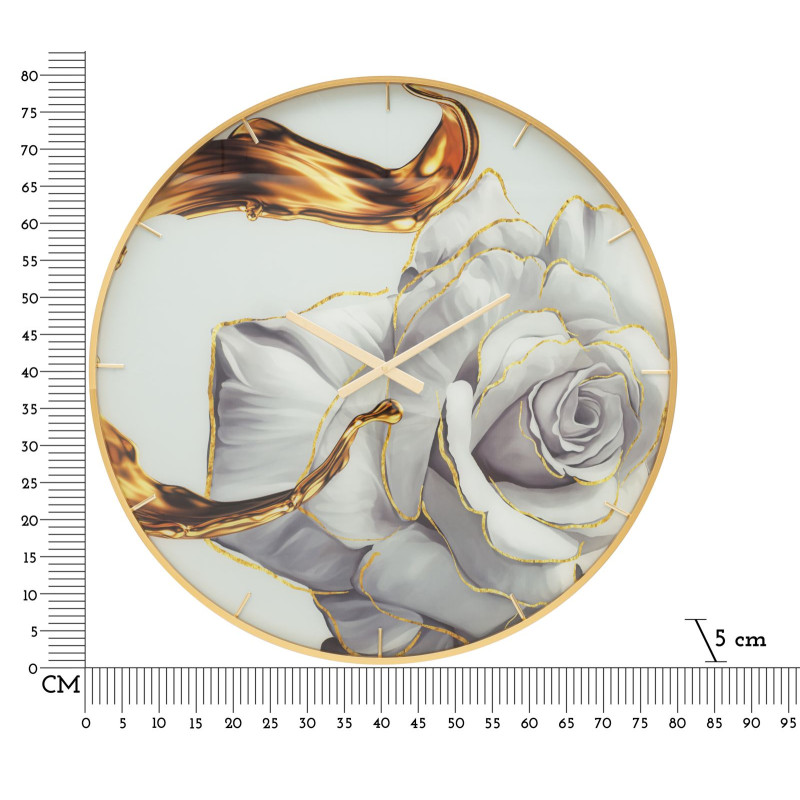 MONTRE ROSE EN VERRE CM Ø 80X5