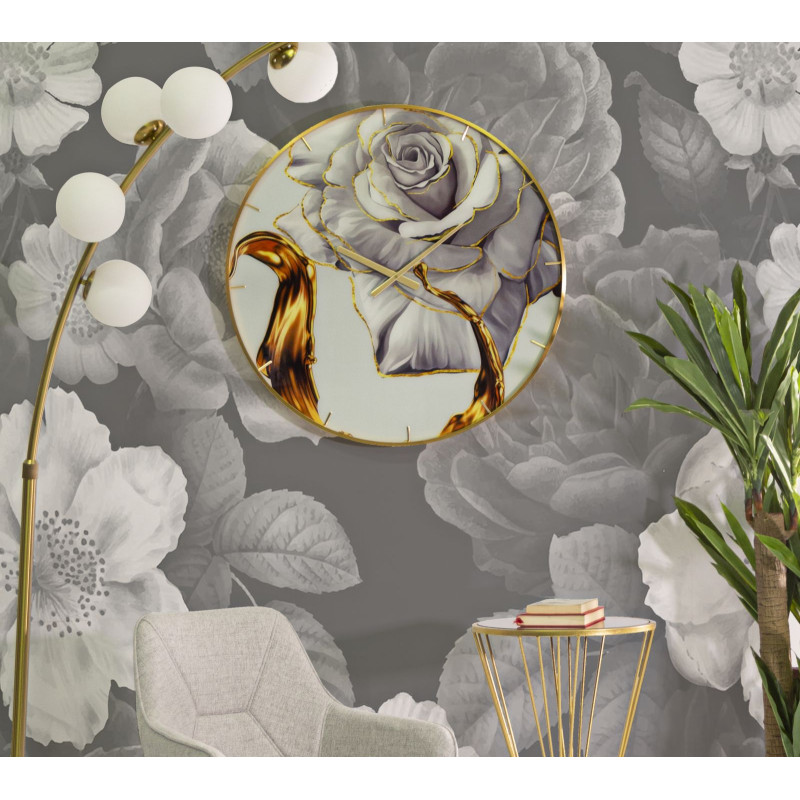 MONTRE ROSE EN VERRE CM Ø 60X5