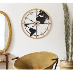 HORLOGE MURALE NOUVELLE DU MONDE CM Ø 60X5