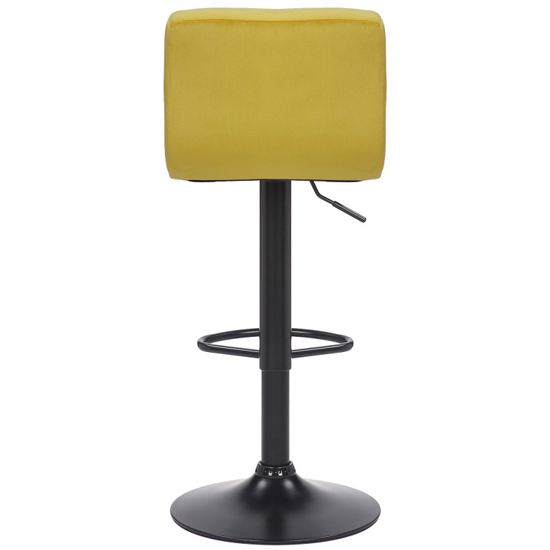 Lot de 2 tabourets de bar en velours Feni jaune