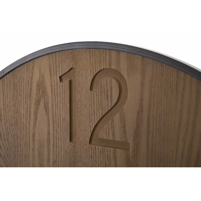 SUPER HORLOGE MURALE EN BOIS/FEUILLE CM Ø 60X2