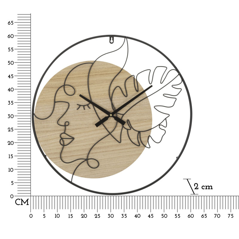 HORLOGE MURALE ÉLÉGANTE -B- CM Ø 60X2