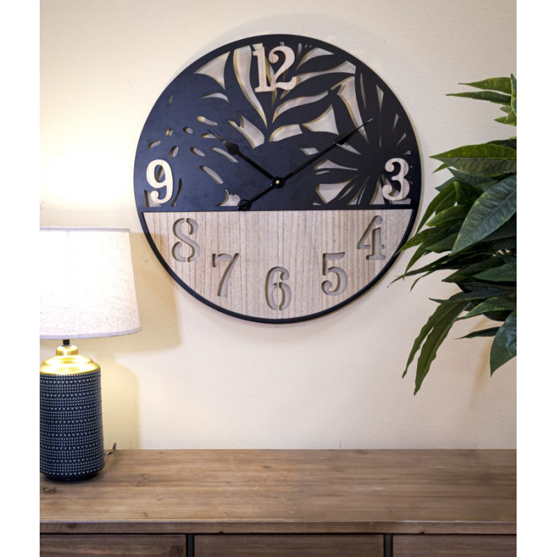 HORLOGE MURALE PALMIER CM Ø 60X2,5