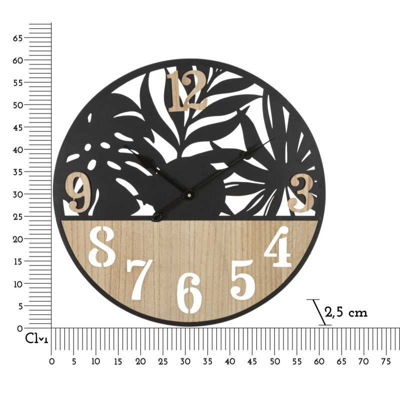 HORLOGE MURALE PALMIER CM Ø 60X2,5