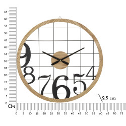 HORLOGE MURALE CHIFFRES CM Ø 60X2,5