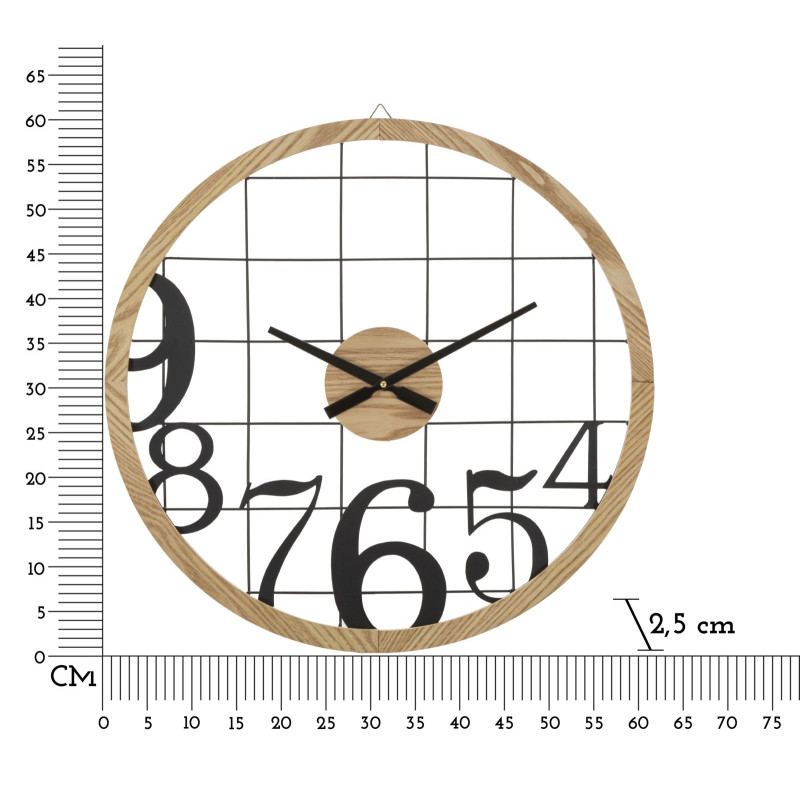 HORLOGE MURALE CHIFFRES CM Ø 60X2,5