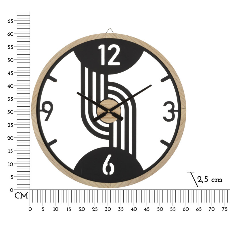 HORLOGE MURALE À CLIPS CM Ø 60X2,5