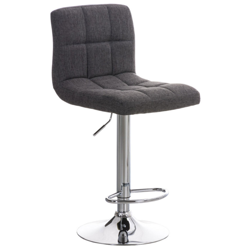 Lot de 2 tabourets de bar Pérou TISSU C gris clair