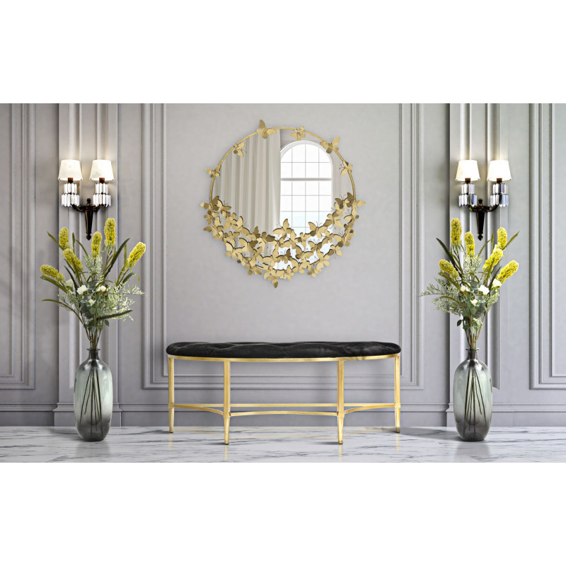 MIROIR PAPILLON ROND NOUVEAU CM Ø 91X3X94