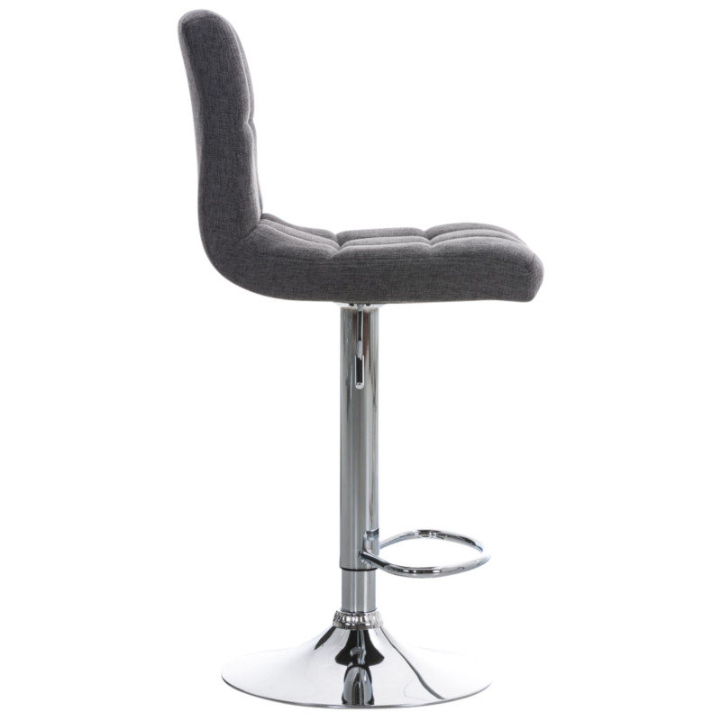 Lot de 2 tabourets de bar Pérou TISSU C gris clair