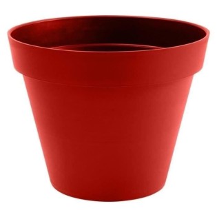 EDA Pot de fleur rond Toscane - ÿ 60 x H 47 cm - 76 L - Rouge rubis