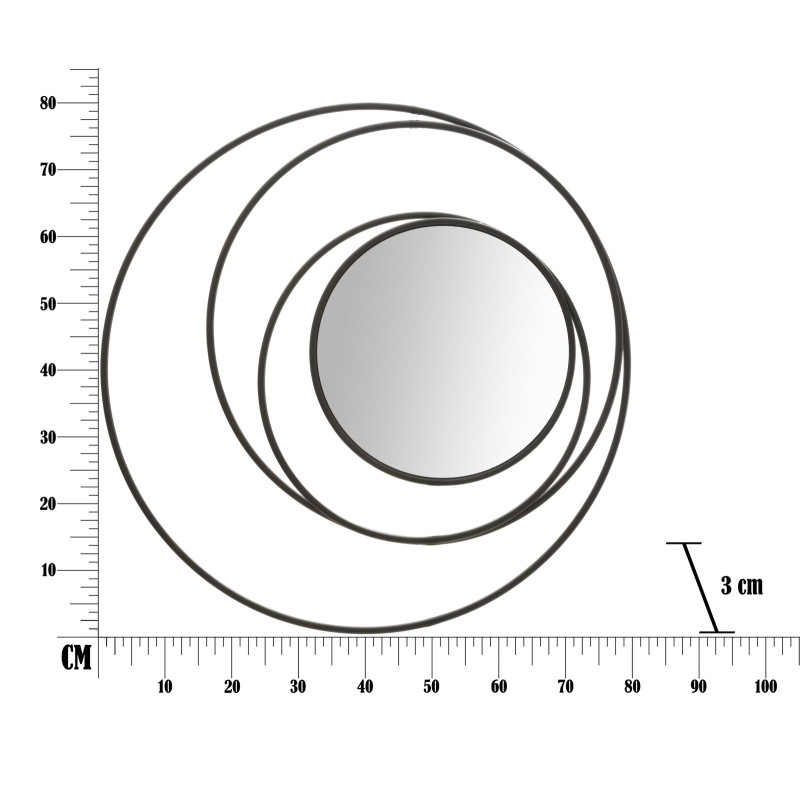 MIROIR FONCÉ CM Ø 80X3