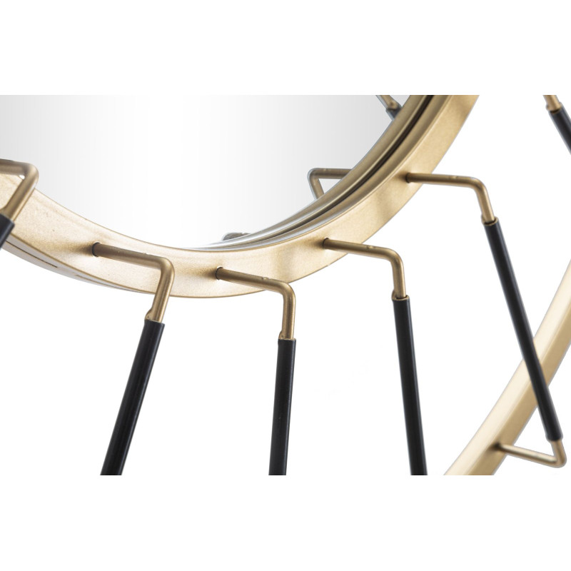 MIROIR MURAL GLAM DARK CM Ø 81X6,5 (DIMENSION DU MIROIR CM Ø 41,5)