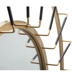 MIROIR MURAL GLAM DARK CM Ø 81X6,5 (DIMENSION DU MIROIR CM Ø 41,5)