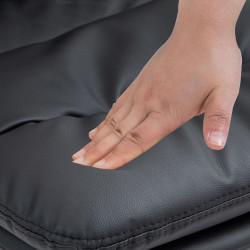 Tabouret de bar Damar en cuir artificiel blanc noir