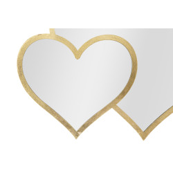 MIROIR GLAM DOUBLE COEUR 65X2X50 CM