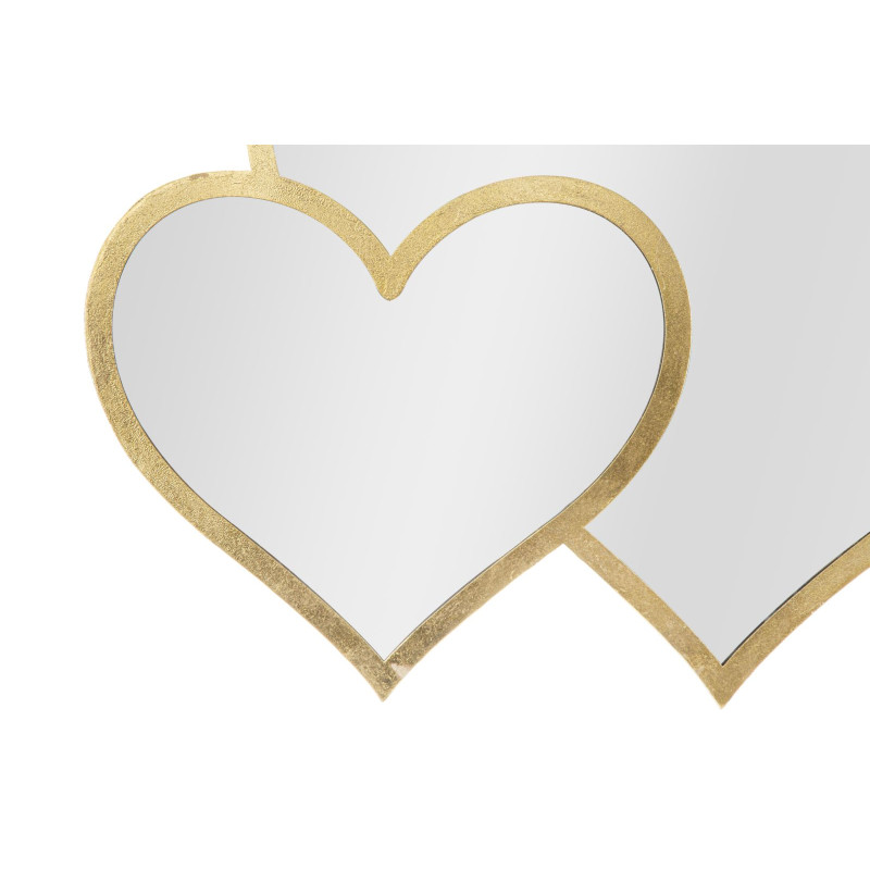 MIROIR GLAM DOUBLE COEUR 65X2X50 CM