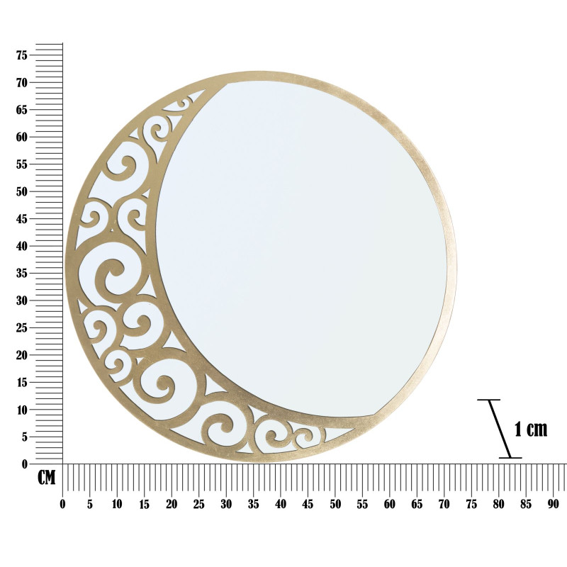 MIROIR LUNE ABSTRAIT CM Ø 72X1