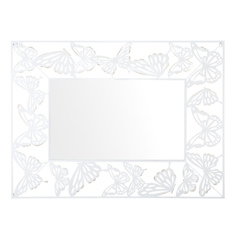 MIROIR PAPILLON BLANC 85X1X115 CM