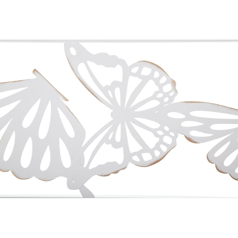 MIROIR PAPILLON BLANC 85X1X115 CM