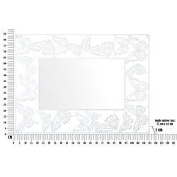 MIROIR PAPILLON BLANC 85X1X115 CM