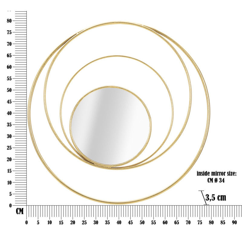 MIROIR ARC GLAM CM Ø 80X3,5