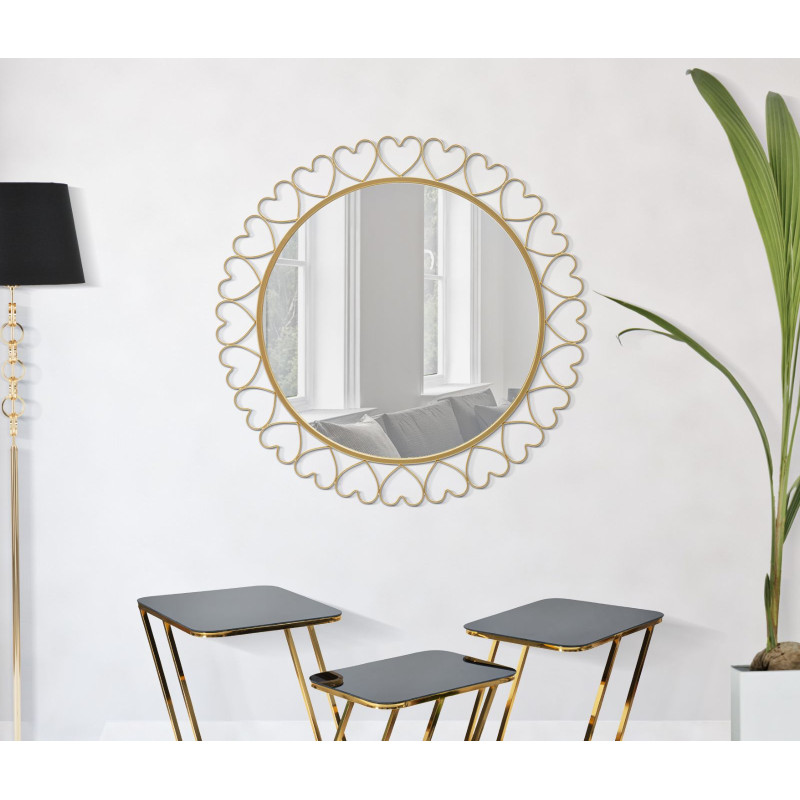 MIROIR COEURS CM Ø 80X2,5