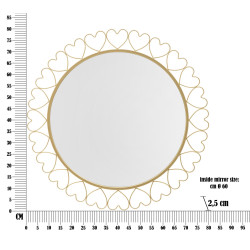 MIROIR COEURS CM Ø 80X2,5