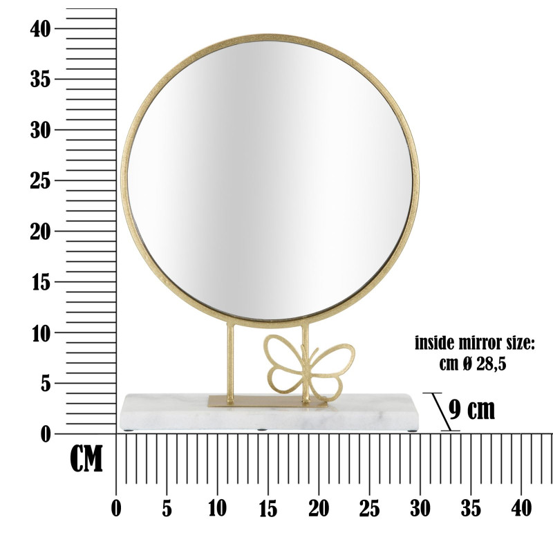 MIROIR DE TABLE PAPILLON CM 30X9X39,5