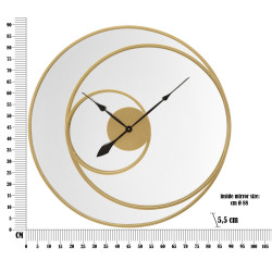 HORLOGE MIROIR CM Ø 90X5,5
