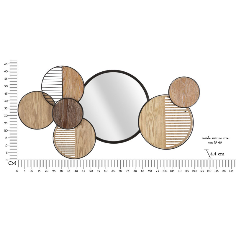 MIROIR MURAL WOODY CM 123,2X4,4X63,5