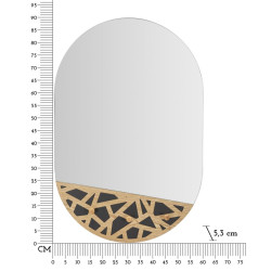 MIROIR MURAL AVEC CINTRES CARV CM 60X5.3X90