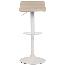 Tabouret de bar Dyn V2 en tissu crème