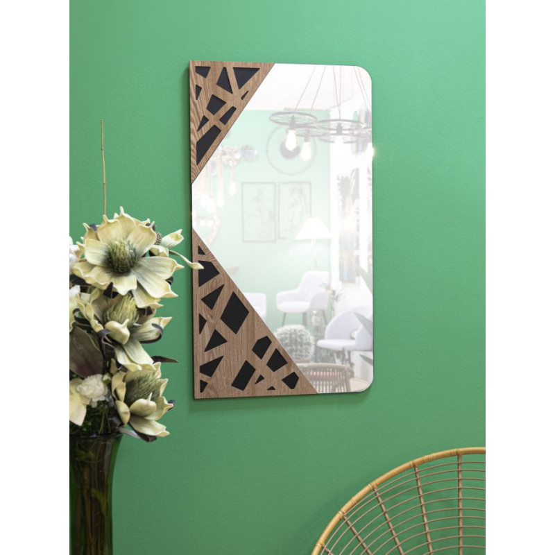 MIROIR MURAL D'ANGLE CM 50X1X90