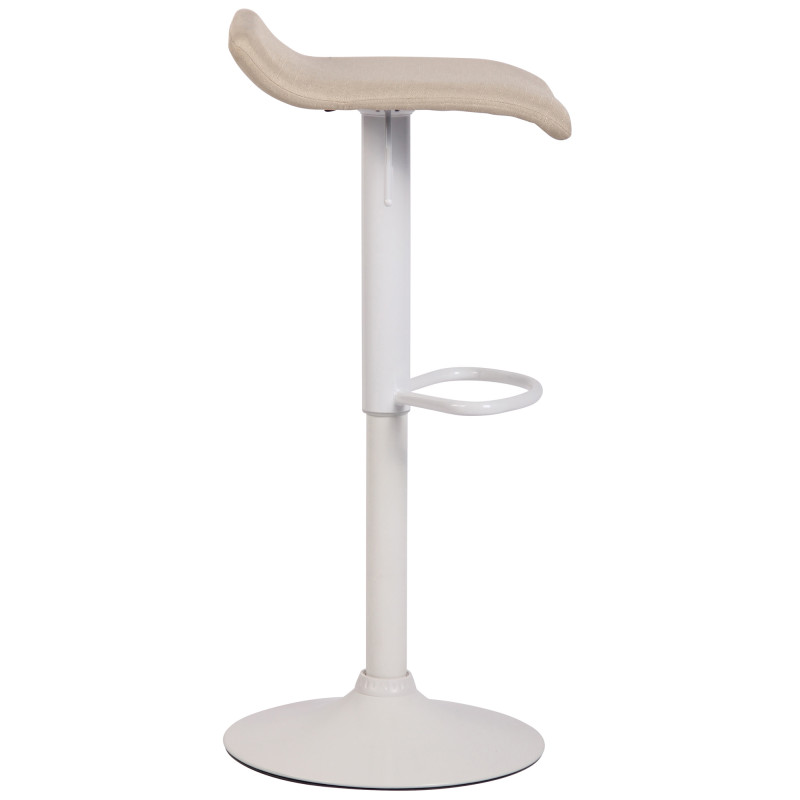 Tabouret de bar Dyn V2 en tissu crème