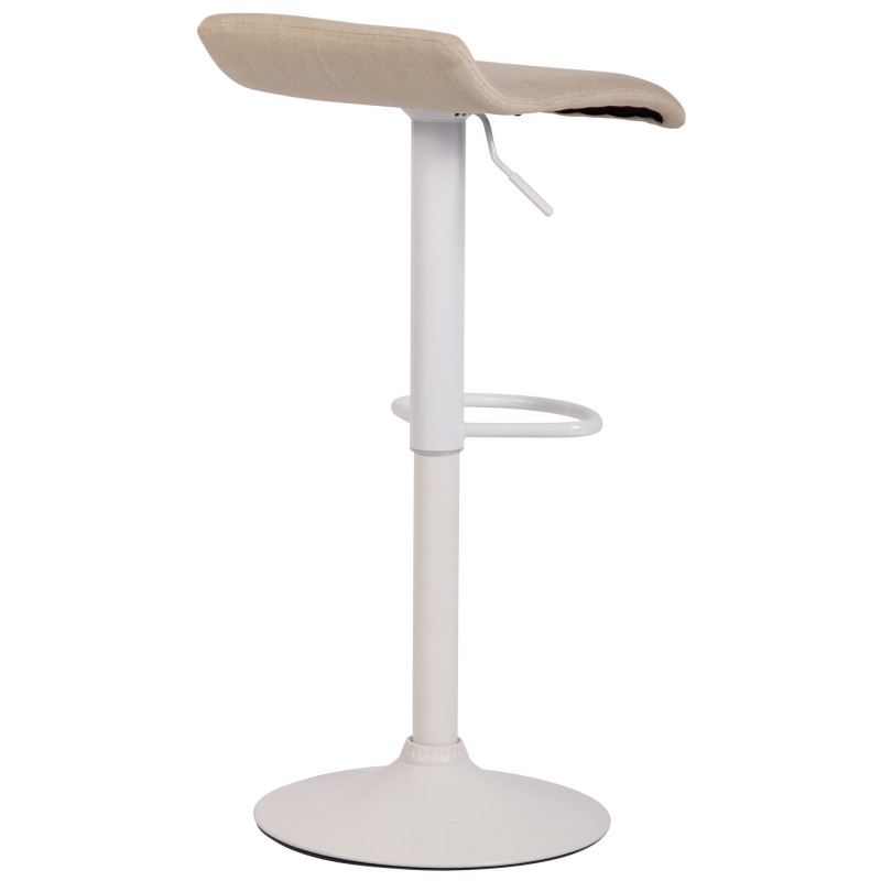 Tabouret de bar Dyn V2 en tissu crème