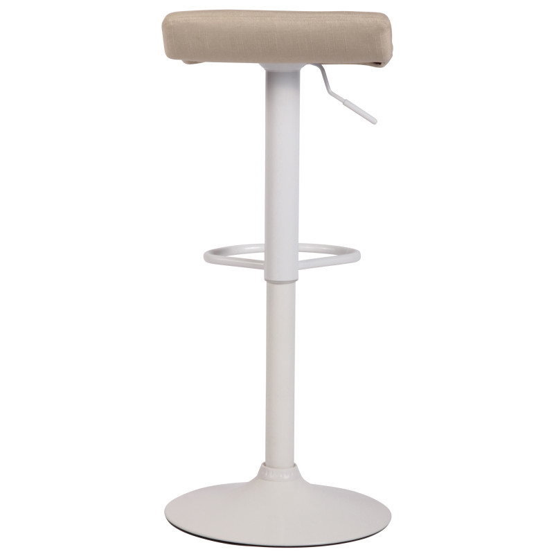 Tabouret de bar Dyn V2 en tissu crème