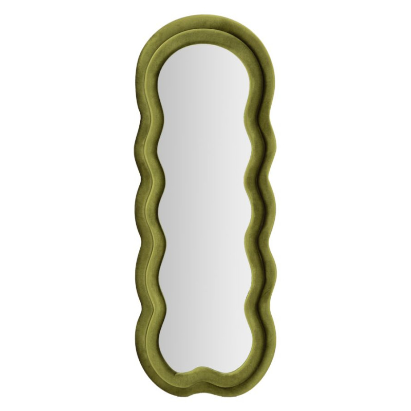 MIROIR MURAL MIKI VELOURS VERT CM 60X4X160