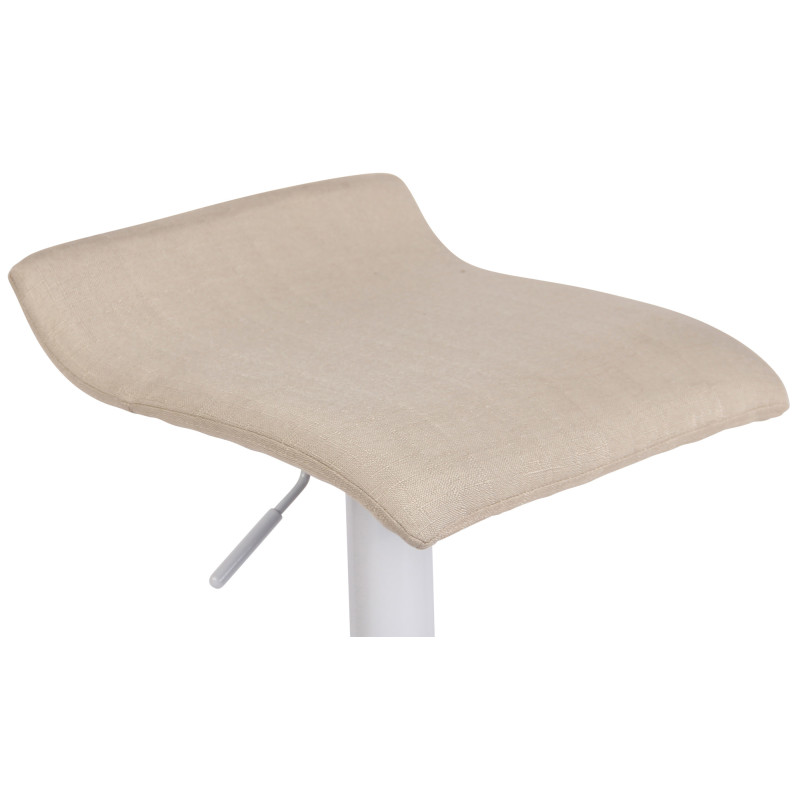 Tabouret de bar Dyn V2 en tissu crème