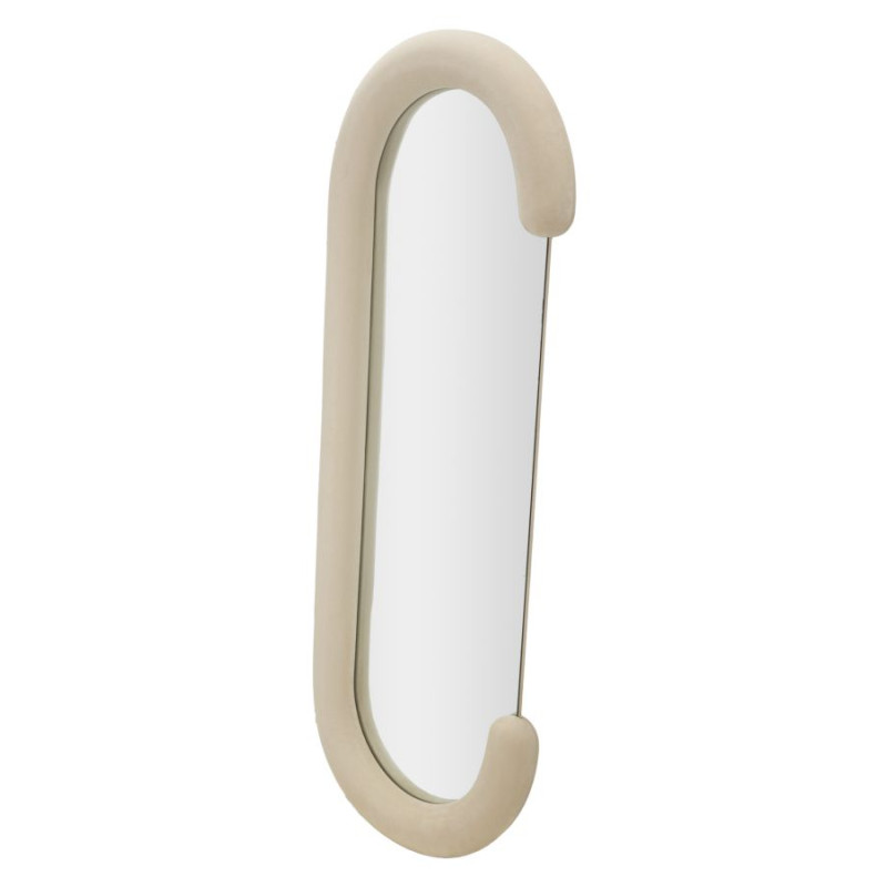 MIROIR MURAL CHANTAL VELOURS CRÈME CM 60X7X160